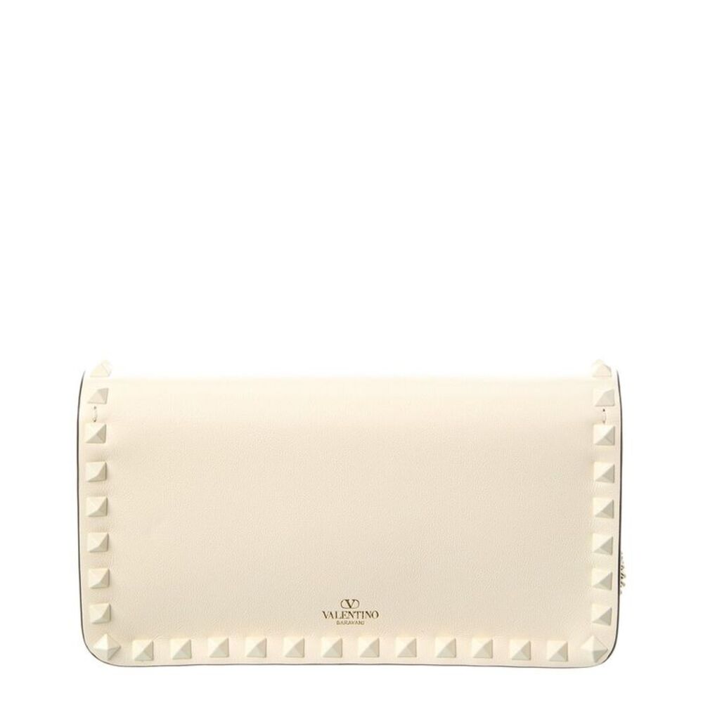 Valentino Rockstud Leather Wallet On Chain - Picture 2 of 5